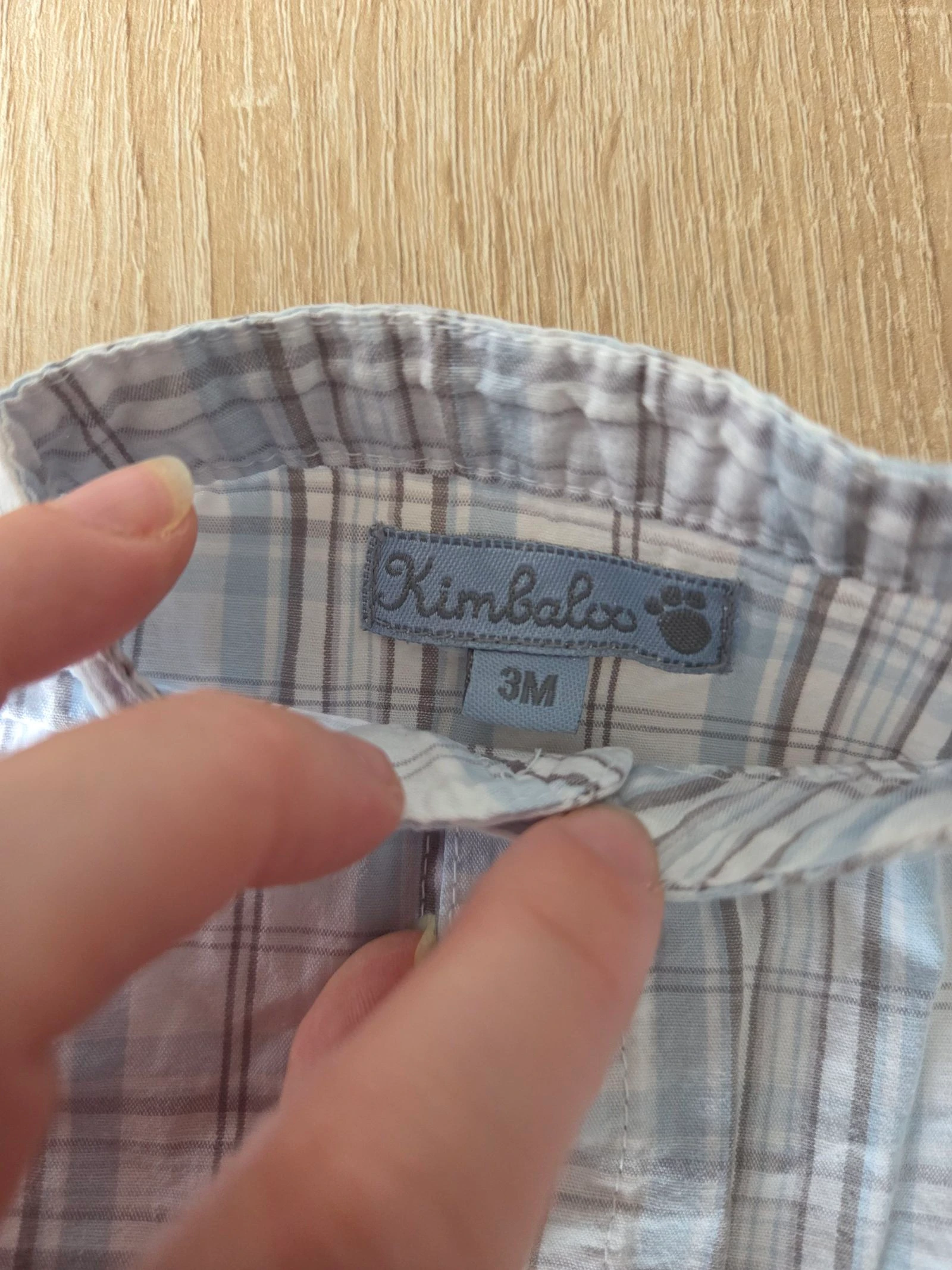 Camisa de manga corta azul claro talla 3 meses Kimbaloo – photo 4
